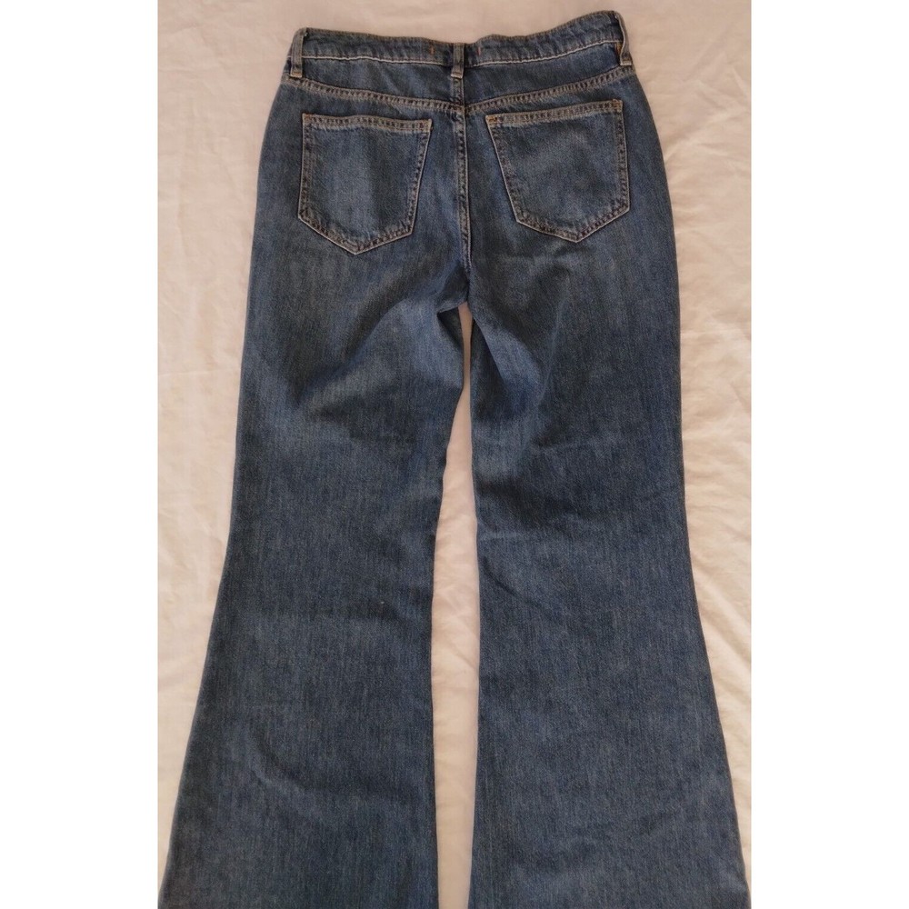 We The Free Heritage Flare Free People Jeans Size 28 Distressed Y2K Button Fly - Picture 11 of 14